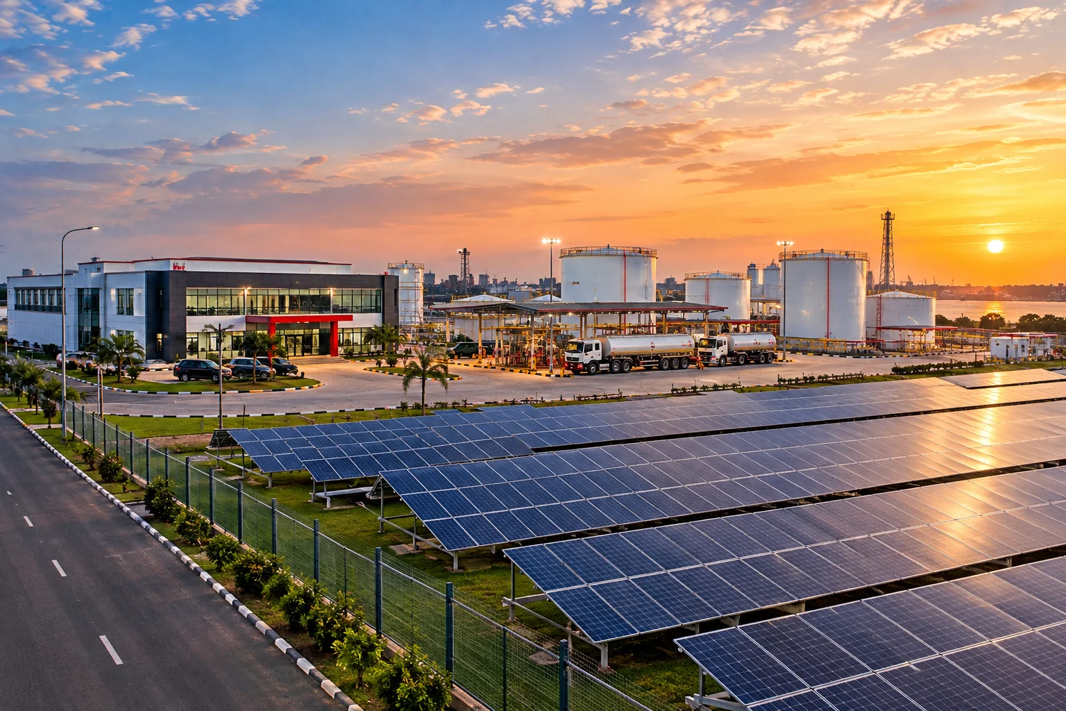 Commercial solar panel installation representing renewable energy solutions